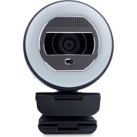 TERRA Webcam Halo Mit Led-Lichtkranz (C1868Pro) Und Privatschieber Full-Hd, Auto Focus, Stereo Mic, Privacy Slider